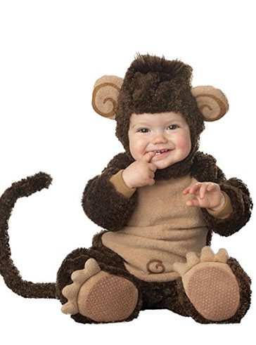 [해외] 유아 할로윈 원숭이 코스튬 바디수트, 아기 코스프레 [ 베이비용], 아기 선물 추천
