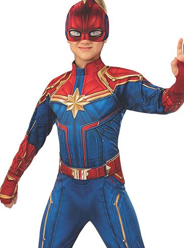 [해외] 캡틴마블 여아 아동 디럭스 히어로 수트 코스튬 코스프레 의상