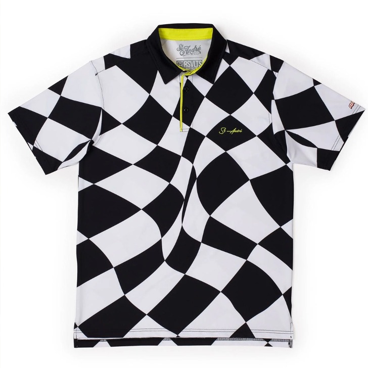 (해외) ST. ANDRÉ 체크 여름 남자 골프웨어 반팔 프린트 티셔츠 플러스사이즈 -4XL - RSVLTS
