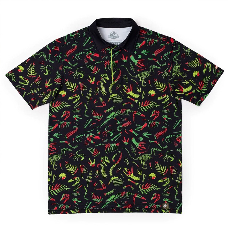 (해외) 쥬라기공원 화석 여름 남자 골프웨어 반팔 프린트 티셔츠 - RSVLTS