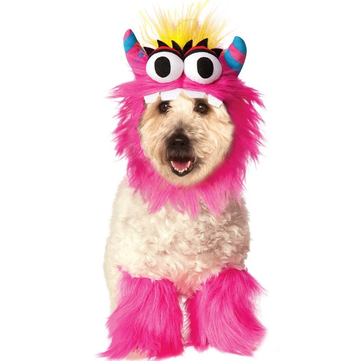 (해외) 강아지 고양이 귀여운 괴물 할로윈  몬스터 코스프레 애견 패션 코스튬 의상 핑크