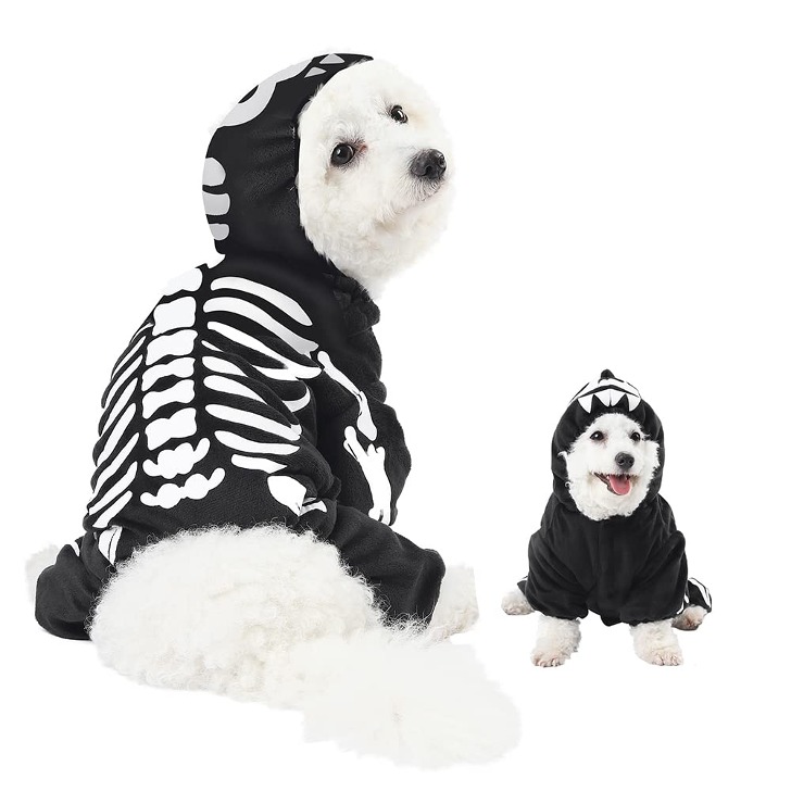 (해외) 강아지 고양이 할로윈 해골 코스프레 애견 패션 애완 동물 코스튬 의상