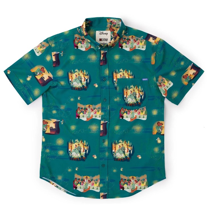(해외) 디즈니 공주와 개구리 티아나 여름 남자 스판 프린트 반팔 남방 셔츠 플러스 사이즈 - 4XL- RSVLTS