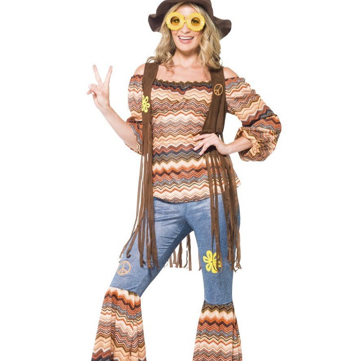 (해외) 60년대 여자 하모니 히피 코스프레 의상 코스튬