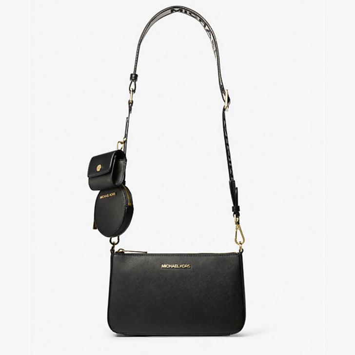 마이클코어스 MICHAEL KORS MK 여자 가방 젯 셑 사피아노 페더 크로스백 -애플 에어팟 프로 케이스 포함 BLACK