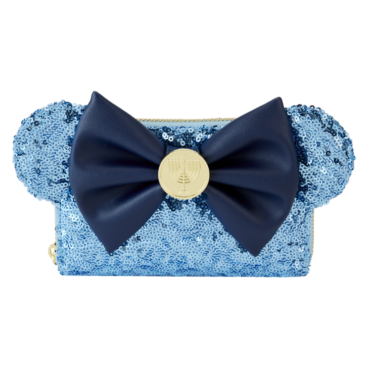 미키마우스 하누카 시퀸 블루 여자 지갑 여친 선물 라운지플라이