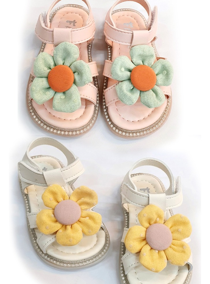 큰꽃 아기 유아 여아 여름 샌들 공주 신발 (135-155)