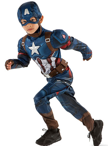 [해외] 캐릭터 캡틴아메리카 코스튬, 유아 아동, 남아 할로윈 코스프레 의상