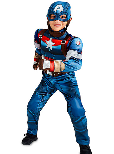 [해외]마블 캐릭터 캡틴아메리카 코스튬, 유아 아동, 남아 할로윈 코스프레 의상