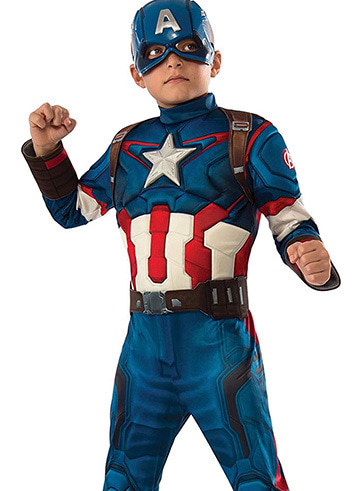 [해외] 어벤져스2 에이지 오브 울트론 캡틴아메리카 남아 아동용 코스튬 할로윈 코스프레 의상