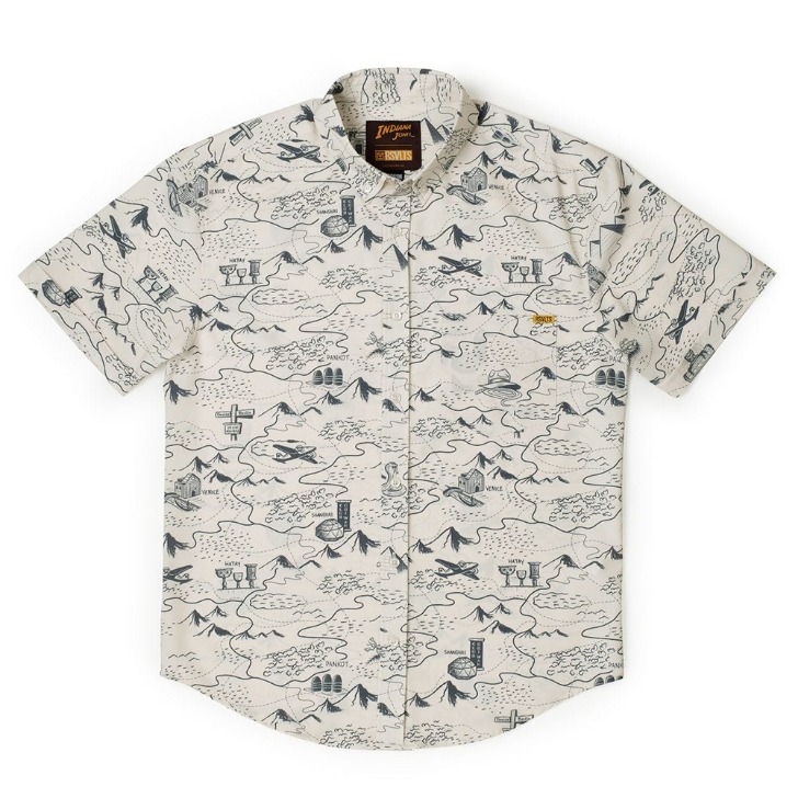 (해외) 인디아나존스  마일리지 여름 반팔 남자 스판 프린트 남방 셔츠 - RSVLTS